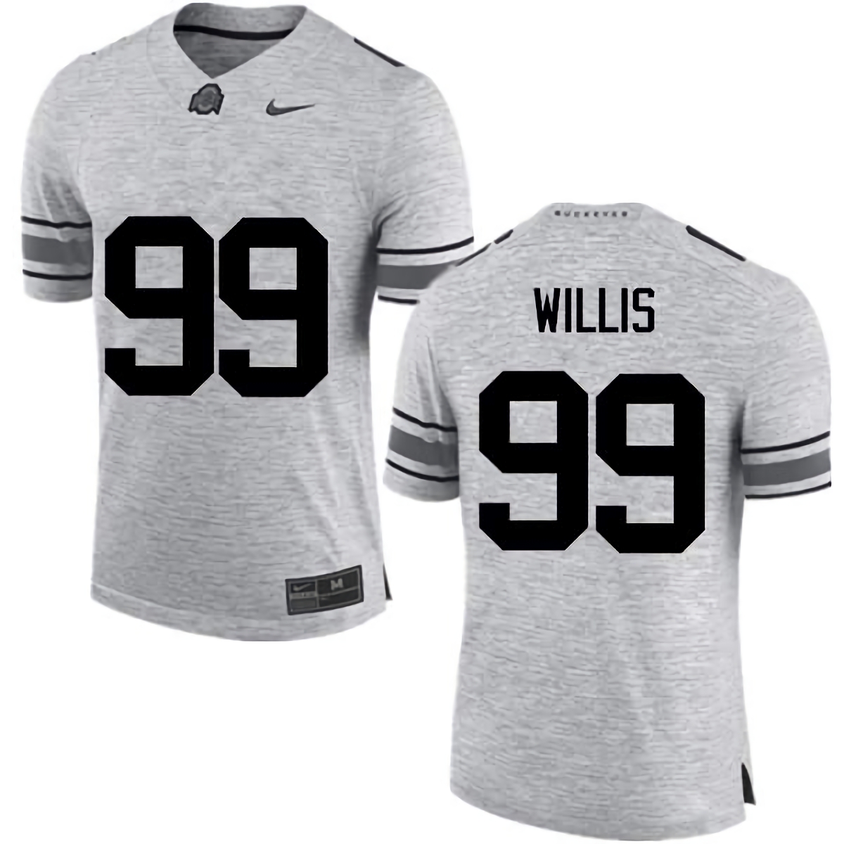 Bill Willis Ohio State Buckeyes Men's NCAA #99 Nike Gray College Stitched Football Jersey IRF1556SC